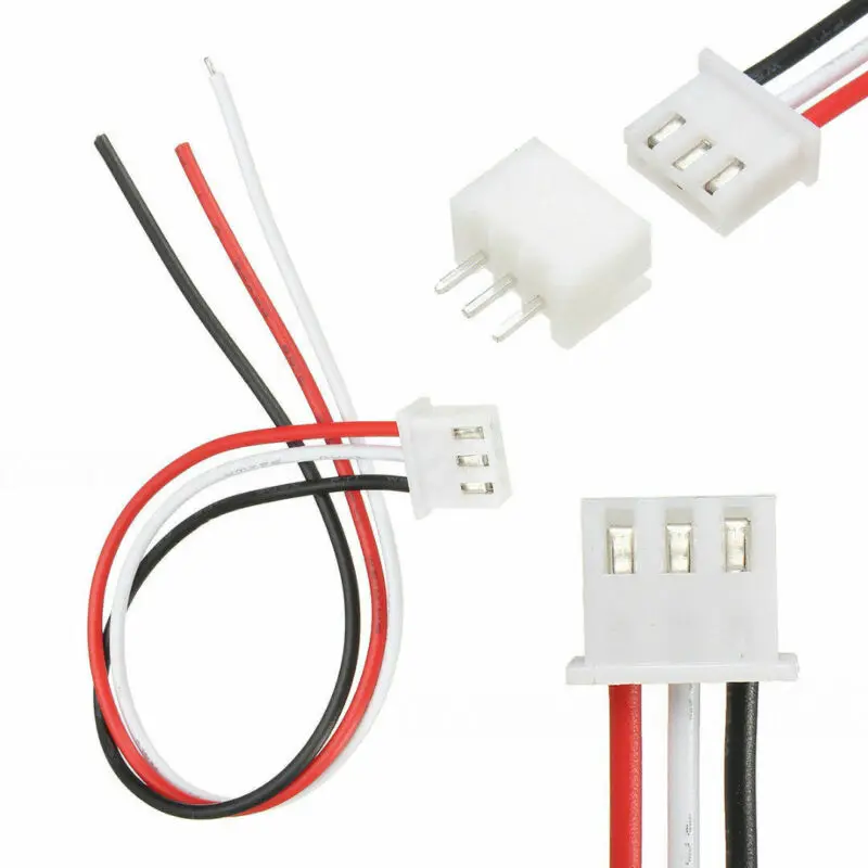 10 insiemi XH2.54-3P spina del connettore di Pin del connettore 3P del cavo del cavo con i cavi 24AWG 1007 dei cavi