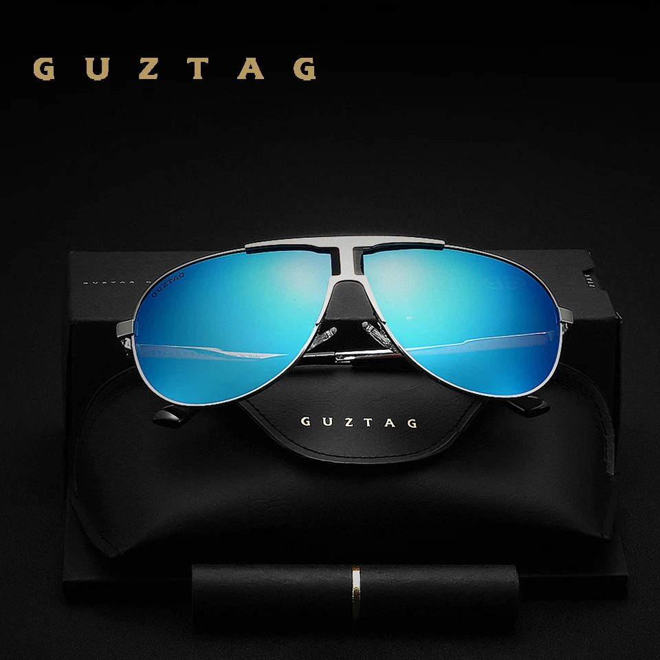 

Guztag Stainless Steel Polarized UV 400 Lens Ultralight Classic Sunglasses Traveling Driving Fishing Sun Glasses For Men G8026