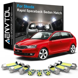 AENVTOL Canbus For Skoda Rapid Spaceback Sedan Hatch 2013 2014 2015 2016 2017 2018 2019 2020 2021 Accessories Indoor Lights LED