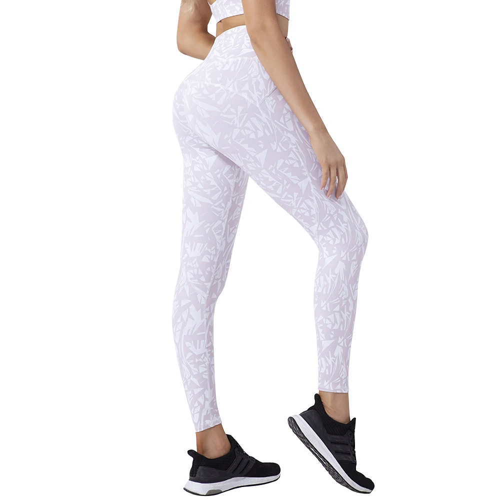 EC.MS Women Sport Leggings Hawaii Printing Yoga Pants Girls Quick Dry Stretchy GYM Golf Baseball Running Tights