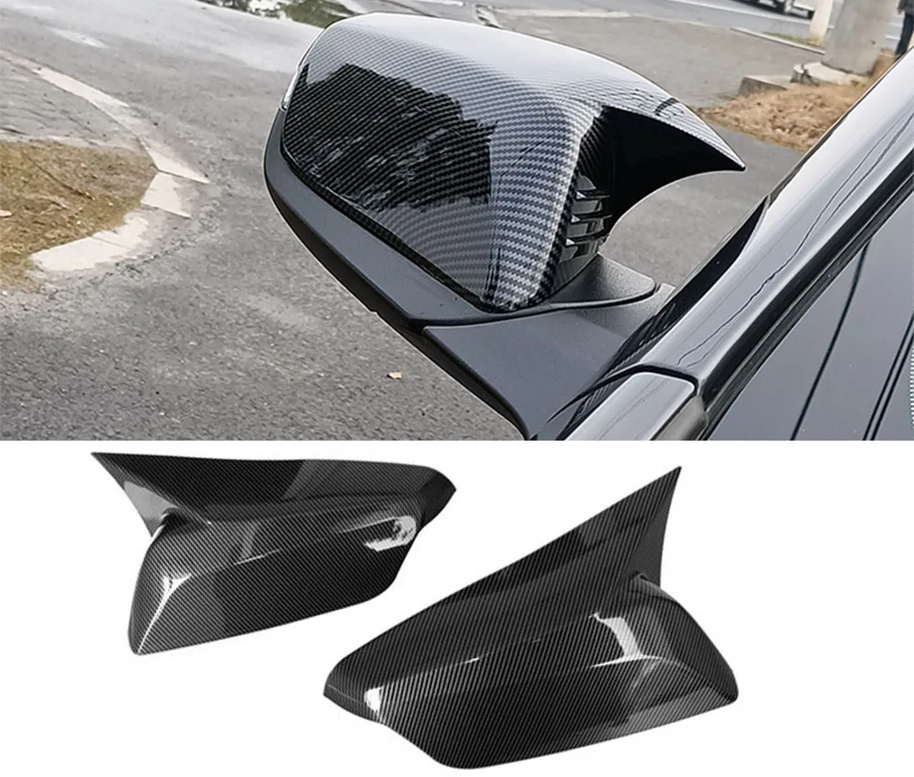 

ABS Carbon Fiber Rear View Mirror Housing Ox Horn Cover Cap -Side Door Mirror Cover for Chevrolet Malibu XL 2016-2020