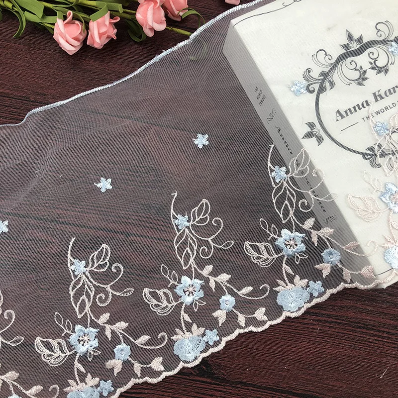 

3 Yards hot sale 22cm Embroidery lace DIY handmade doll accessories clothing accessories lace