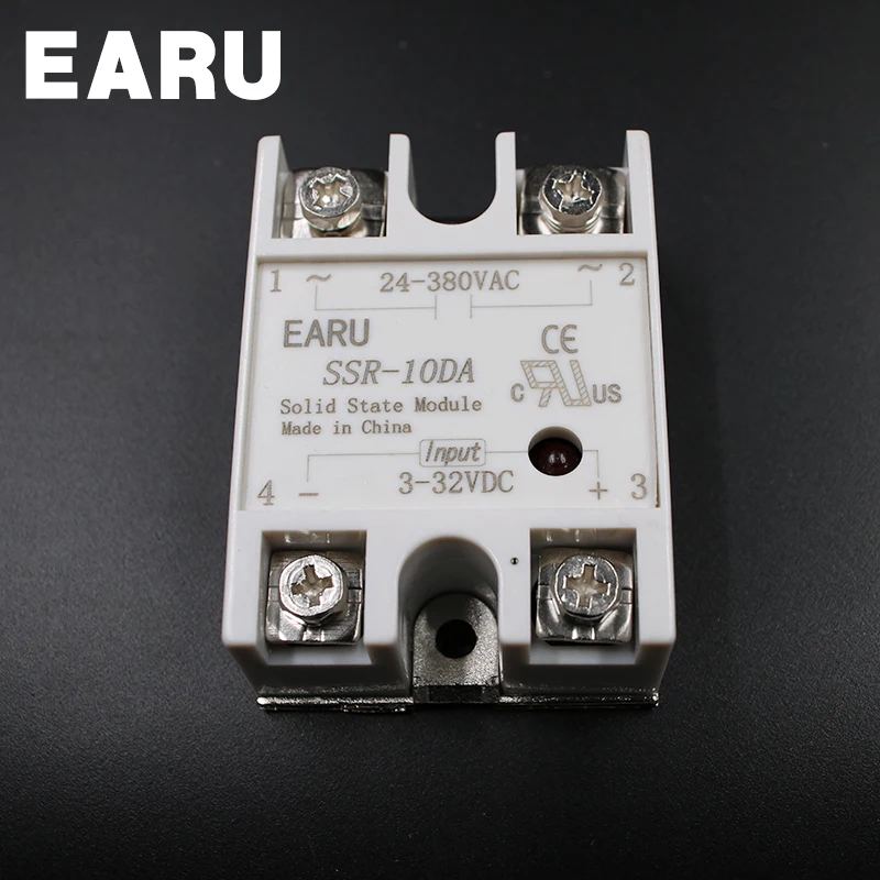 DC 3-32V AC 24-380V เอาต์พุต SSR 10A Solid State Relay SSR-10DA SSR-10 DA สำหรับ PID Temperature Controller หม้อแปลงไฟฟ้าแรงดันไฟฟ้า
