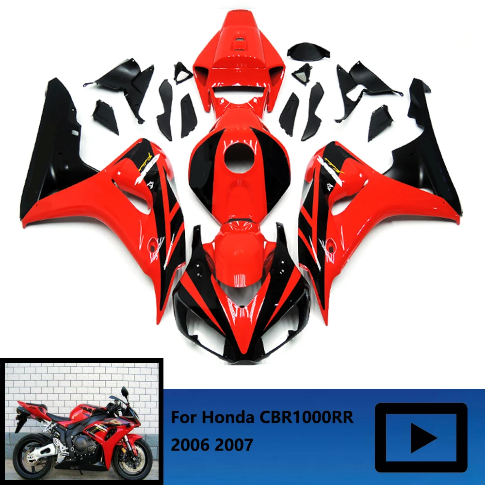 

For Honda CBR1000RR 2006 2007 plastic fairing kit, motorcycle CBR1000 RR CBR 1000 RR 06-07 body shell kit