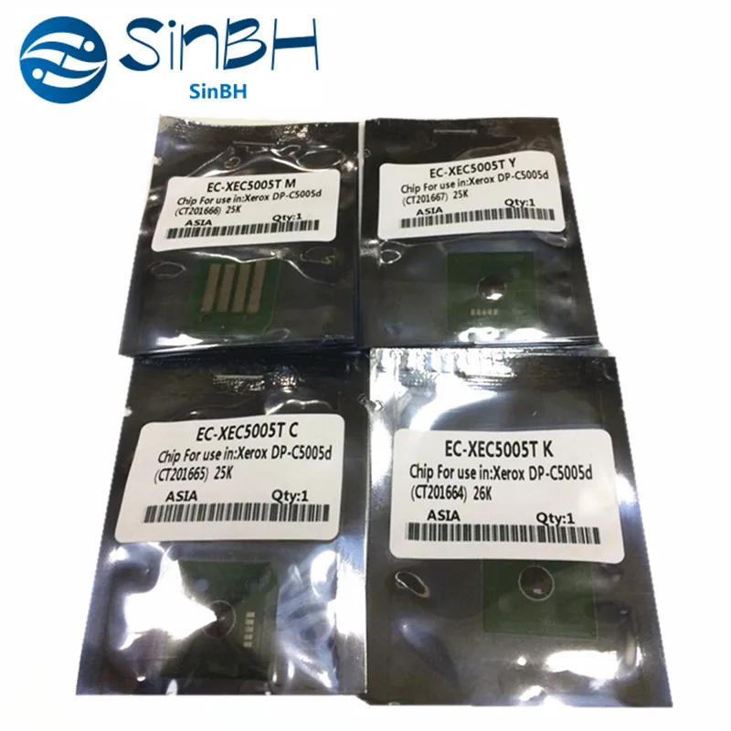 2Set Toner Chip For Xerox 5005 5005d C5005 DPC5005 DP-C5005 CT201664 CT201665 CT201666 CT201667  DocuPrint C5005d Cartridge Chip