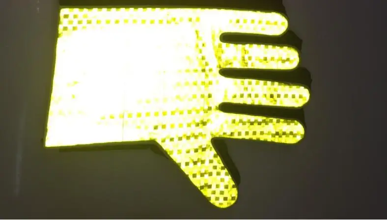 Guantes de protección reflectantes de PVC, intermitentes