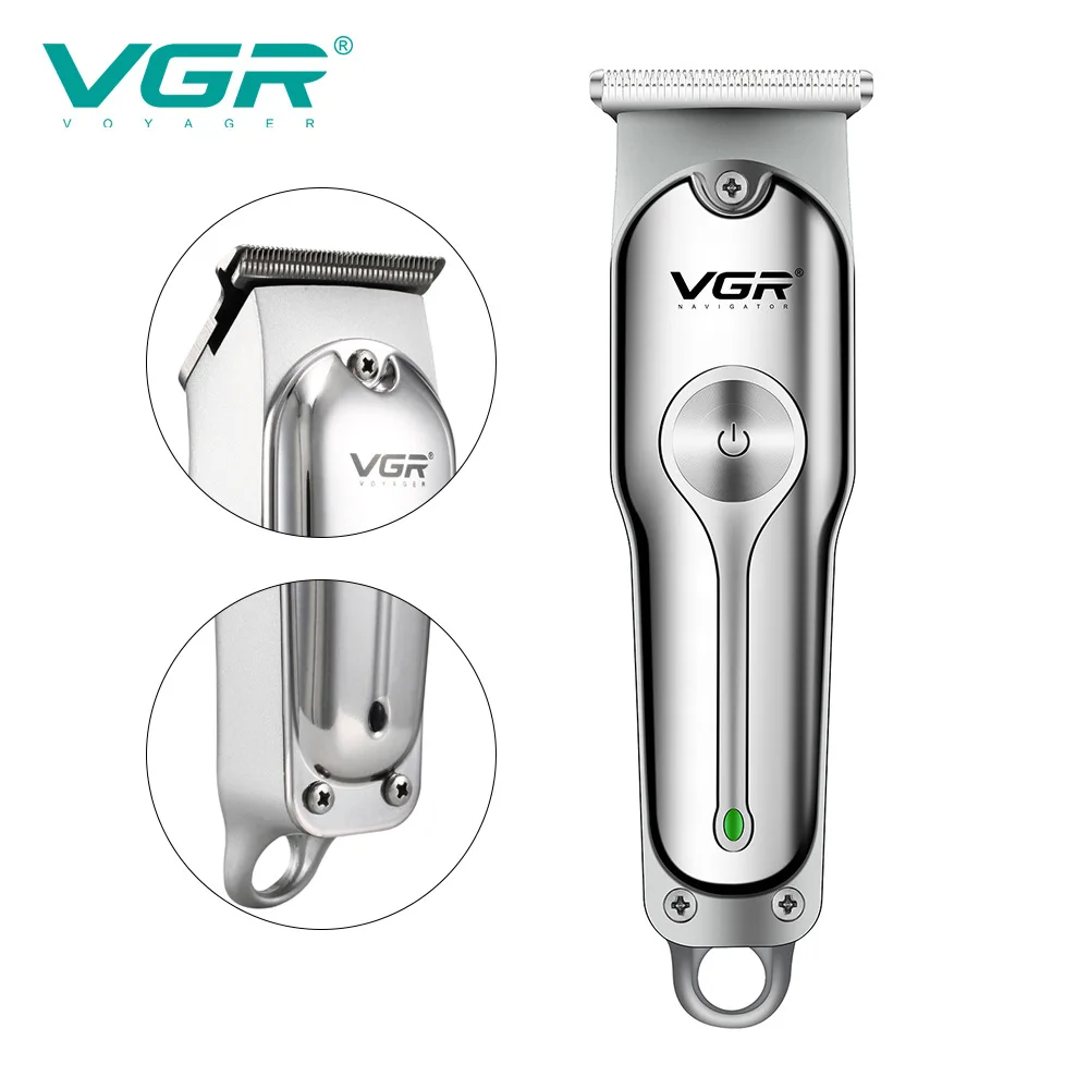 VGR Professional Barber Hair Trimmer Rechargeable Hair Clipper for Men Beard Trimer Hair Cutting Machine T-blade Haircut Tool