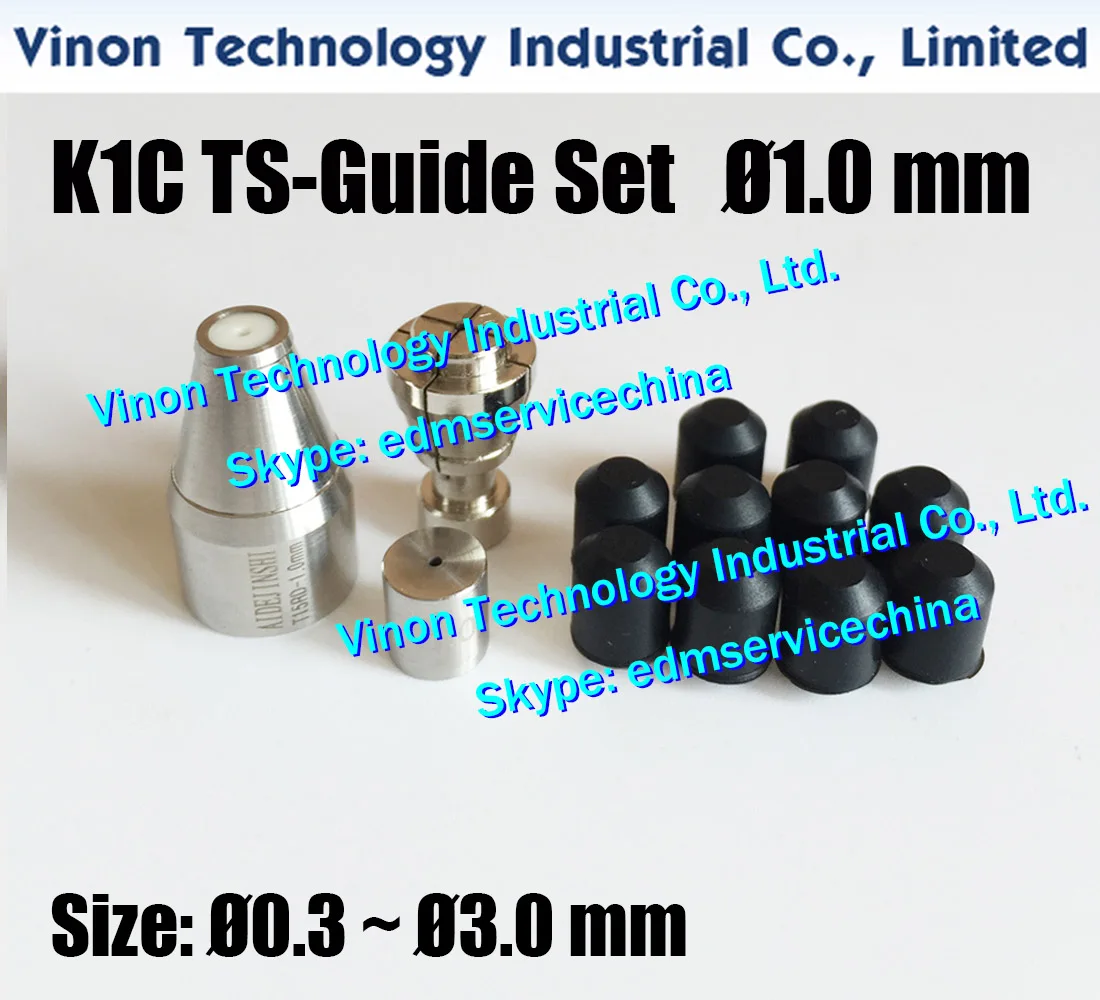 

K1CN TS Guide Set Ø0.3-3.0mm (Ceramic Guide*1pc+Collet*1pc+Spacer*1pc+Rubber Seals*10pcs) for EDM DRILLINGK1CN S odcik K1CN,K1CS