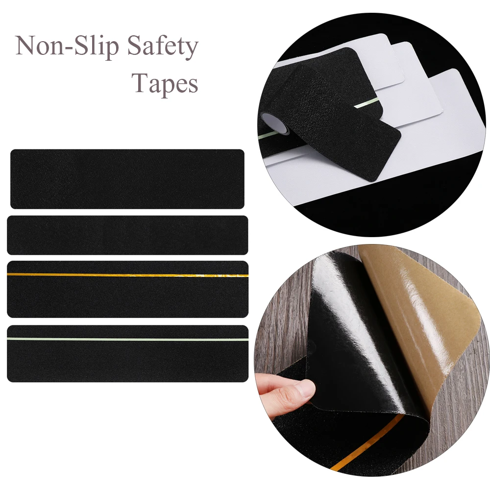 1PC Self-Adhesive Non-Slip Safety Step Tapes Black Wood Stair Treads Stickers Floor Track Sticker for Skateboard Anti Skid Tapes