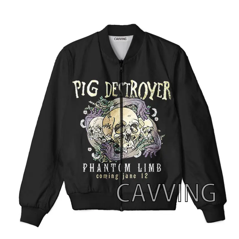 New Fashion Women/Men's 3D Print  Pig Destroyer  Band  Band  Zipper Bomber Jackets Men Overcoat Mens Coat Zip Up Jackets