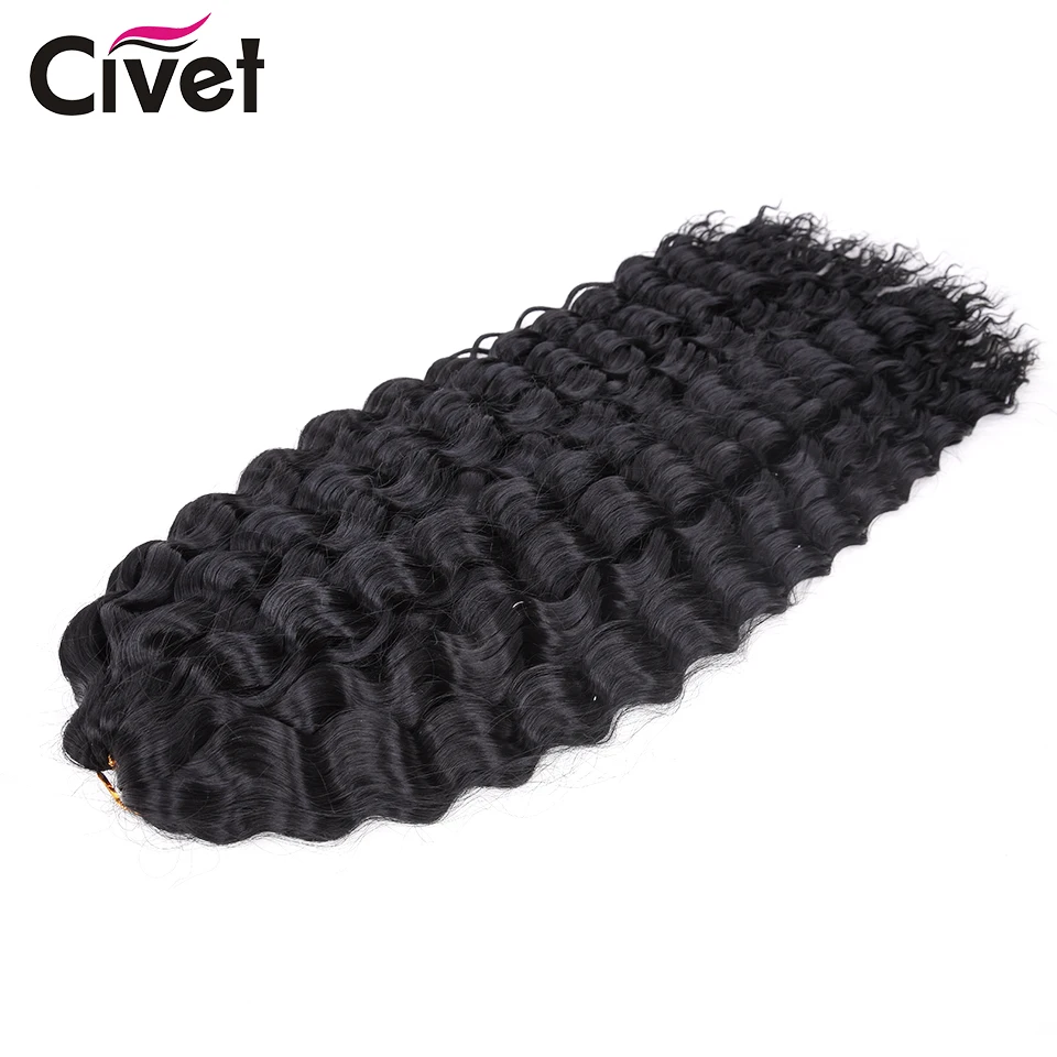 크로 셰 뜨개질 머리 확장 3 Pcs 여신 합성 Braiding 머리 30 Inch 곱슬 색깔 긴 부드러운 머리 확장 자연 웨이브