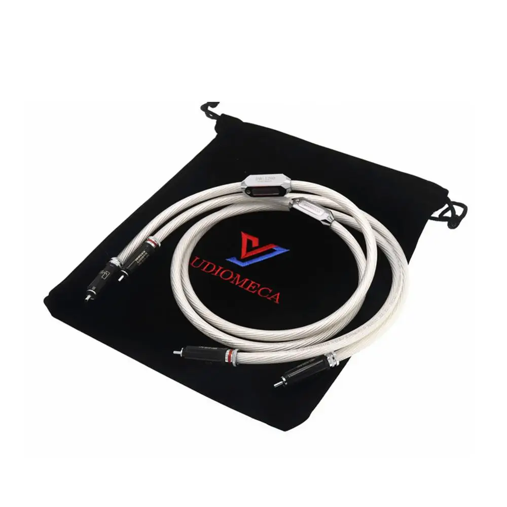 1Pair Hifi Music Beetle Fever Audio Cable RCA Lotus Tube Amplifier Signal Cable 2RCA Male to Male Interconnect Cable