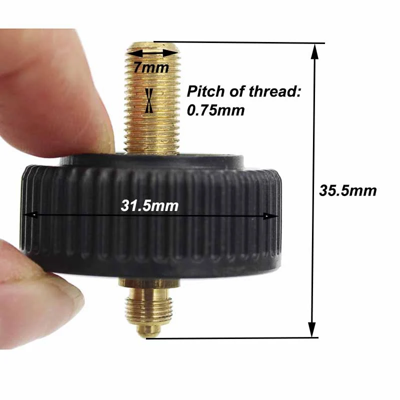 Fine Thread Spiral Feet Leveling Foot Screws for BoS Total Station Theodolite Level Thread Pitch 0.75mm 1 PCS