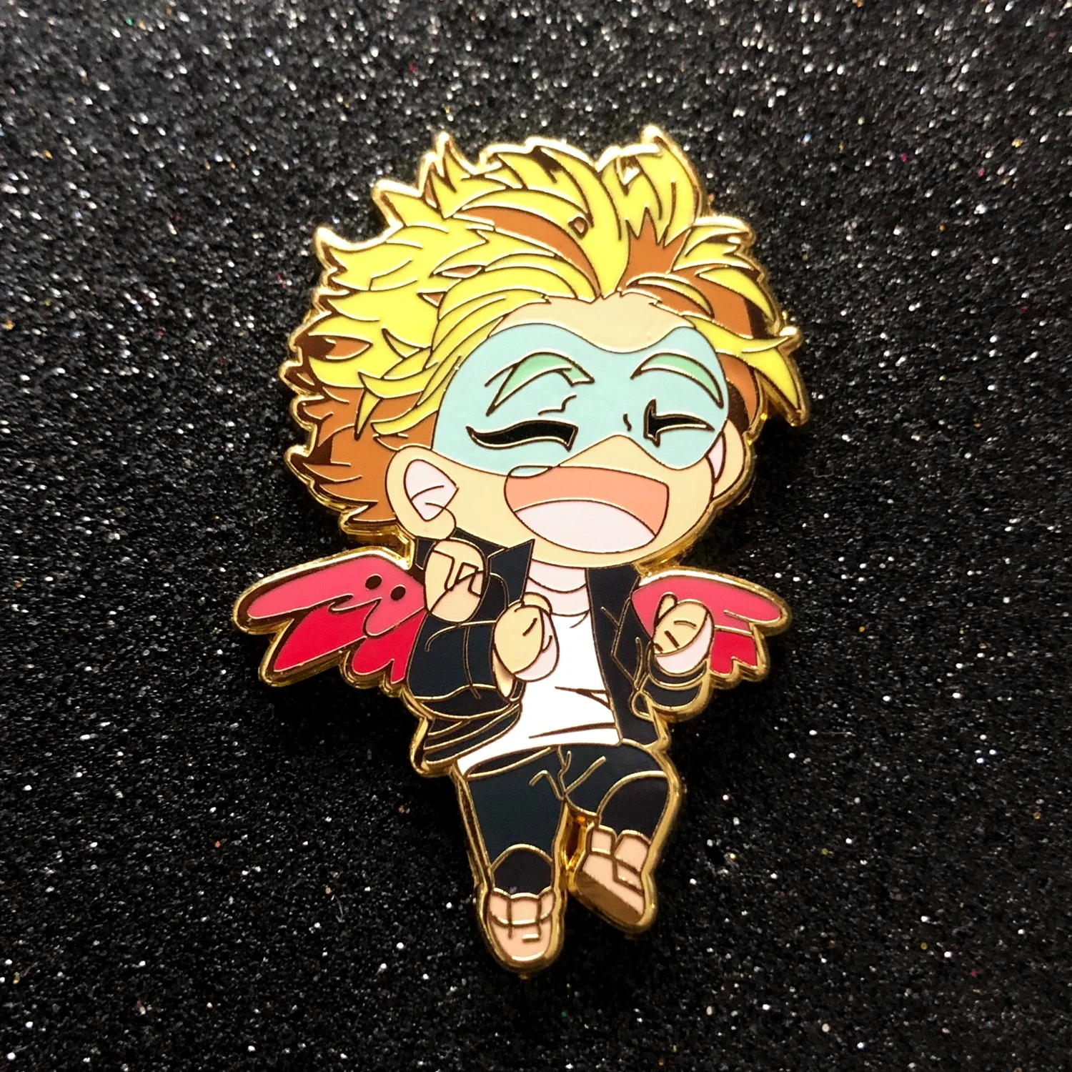 Cartoon Happy Hawks Hard Enamel Pin Kawaii Keigo Takami Golden Metal Brooch Jewelry Anime My Hero Academias Fans Badge Gift