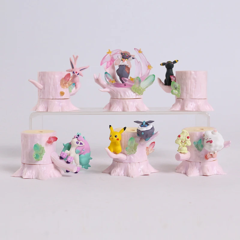 Pokemon Forest Figure Vol.5 Espeon Mew Diancie Umbreon Ponyta Alcremie Swirlix 6pcs/set