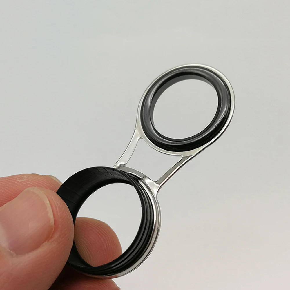 8 Stück 5-10 # Angelruten-Führungsring-Set, universelles Reparatur-DIY-Kit für Meeres- und Felsenangeln, verschiedene Größen, Spitzenring 7-15 mm Durchmesser – Detail 15