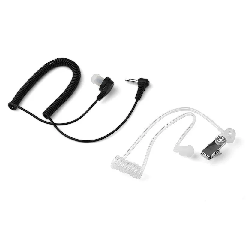 Earphone Ordinary 3.5mm Single Listen/Receive Only Covert Acoustic Tube Earpiece Headset For Two Way Radio Speaker Microphone