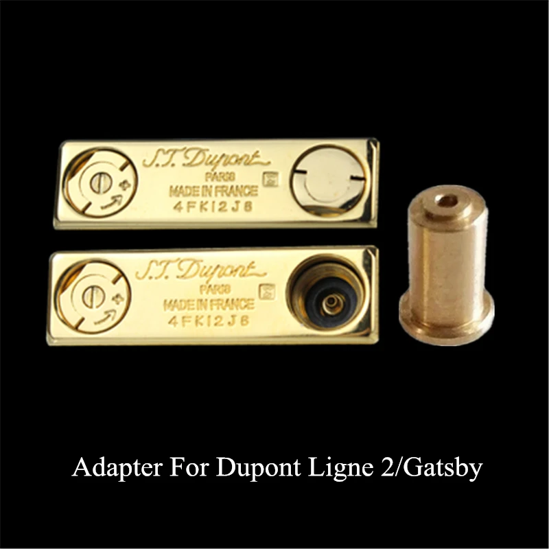 5 in 1/Set Durable Brass Copper Nozzle Refill Butane Gas Adapter For Dupont Lighter Yellow/Red/Green/Blue Caps Easy To Use