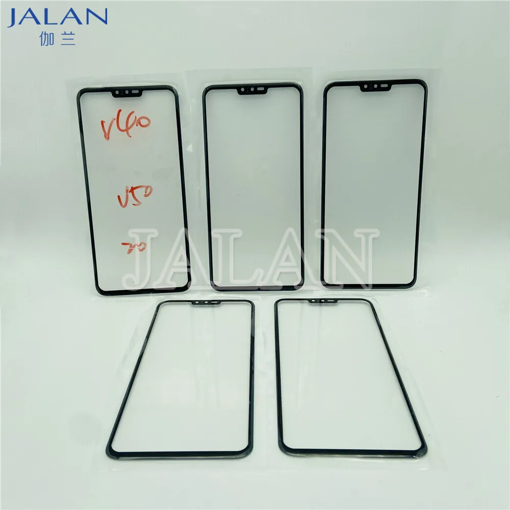 2PCS Front Glass For LG V40 LCD Display Broken Glass Panel Replace Repair Phone Parts Change