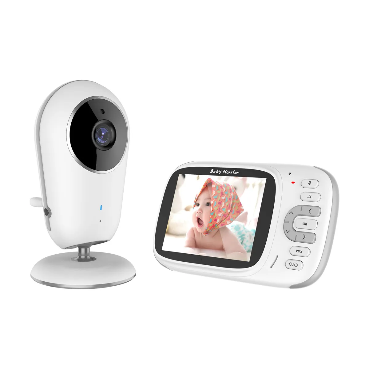 3.2inch Screen Wreless Intercom Cry Alarm Detection Baby Monitor IR Night Vision Baby Camera