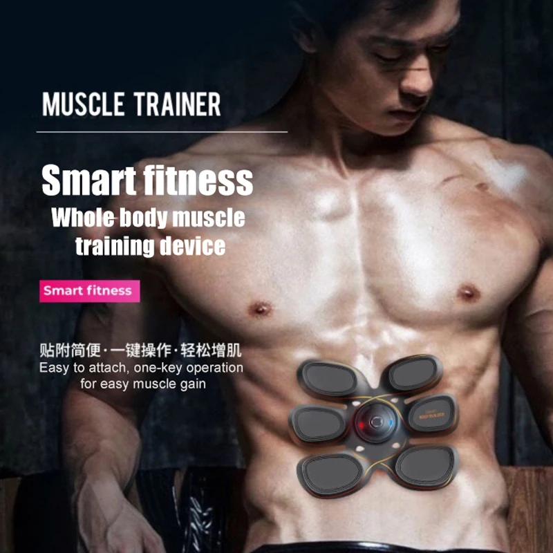 EMS Stickers Muscle Stimulator Phone App Control Electric Smart Fitness Abdominal Muscle Newest  Weight Loss Relaxation Massager