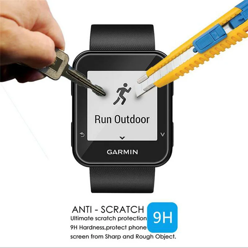 2 เครื่องฉีดน้ำแรงดันสูง ultra maxx HD ล้างกระจกนิรภัยป้องกันฟิล์มสำหรับ Garmin Forerunner 35 Fr35 สมาร์ทนาฬิกา Toughened ป้องกันหน้าจอ