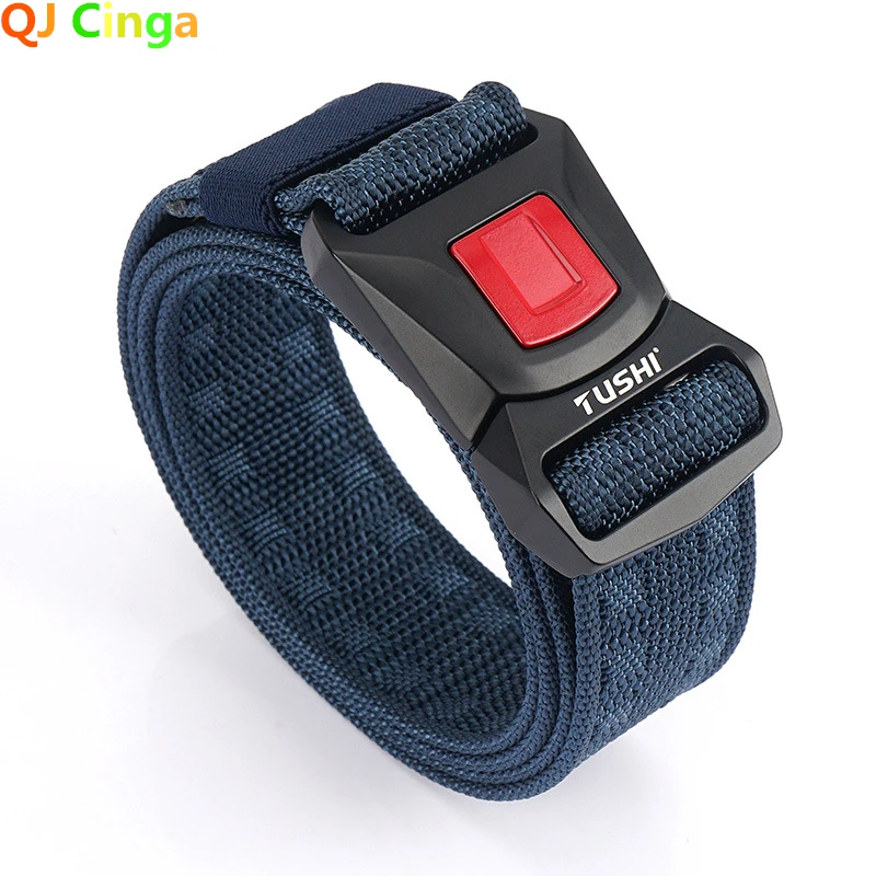 125 Cm Quick Release Buckle Men\'s Tactical Belts Sport Outdoor Canvas Belt Men Nylon Cargo Fashion Cinturon QJ CINGA