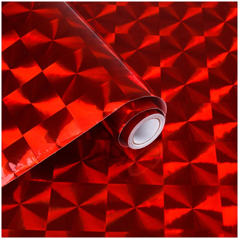 Quick-adhesive  Wallpaper Waterproof Laser Sticker Kindergarten Background DIY Handmade Gold and Silver Paper Flash Wall Sticker