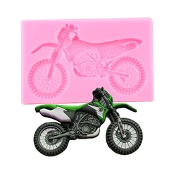 3D Motorcycle Silicone Mould Party Birthday Cake DIY Decoration Tools Sugarcraft Chocolate Fondant Baking Mold