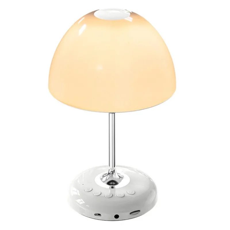 บ้านโคมไฟลำโพงบลูทูธวิทยุ FM TF Card เครื่องเล่นเพลง Aux MP3ไร้สายเดสก์ท็อปข้างเตียงโคมไฟตั้งโต๊ะ Ambient