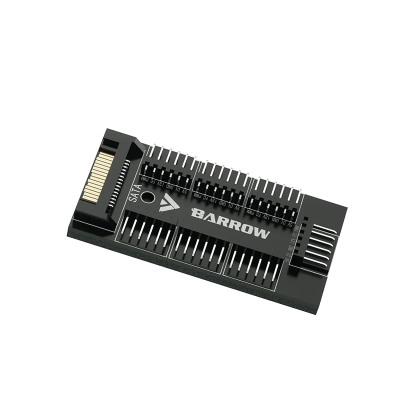 

Barrow Fan HUB Controller,Spliter,Support 4pin 3pin 2pin Interface Also Support Sync Motherboard Control,DK401-7