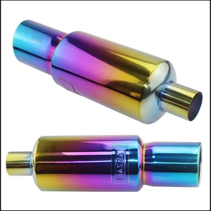 العالمي الفولاذ المقاوم للصدأ العادم أنبوب كاتم الصوت تلميح, كاتم الصوت أنبوب الذيل, كاتم الصوت, سيارة ودراجة نارية, OD, 51 مم, 57مم, 63مم, مقبس, 89 مم أعلى 12 مبيعات كاتم صوت العادم دراجة آلية - No11