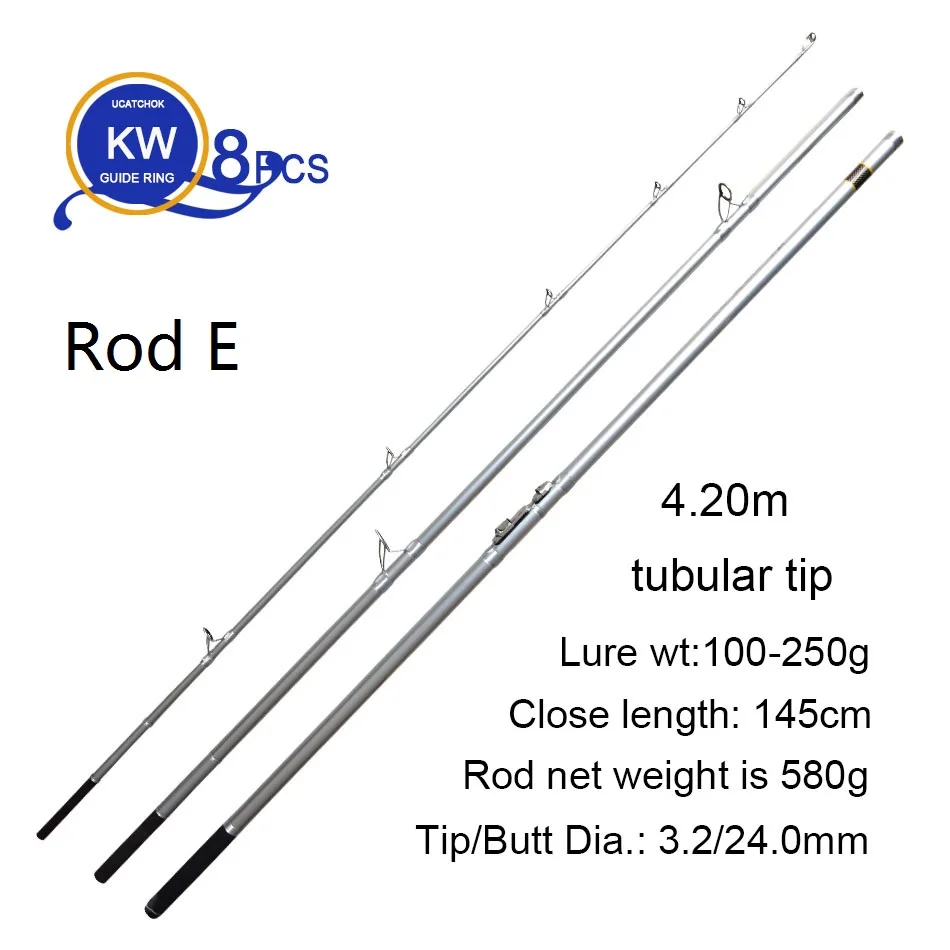 wholesale 2pcs/pack 4.2M 3 Insert sections Pure Carbon Fiber Beach Long Casting Far Shot Distance Throwing Surf Carp Rod