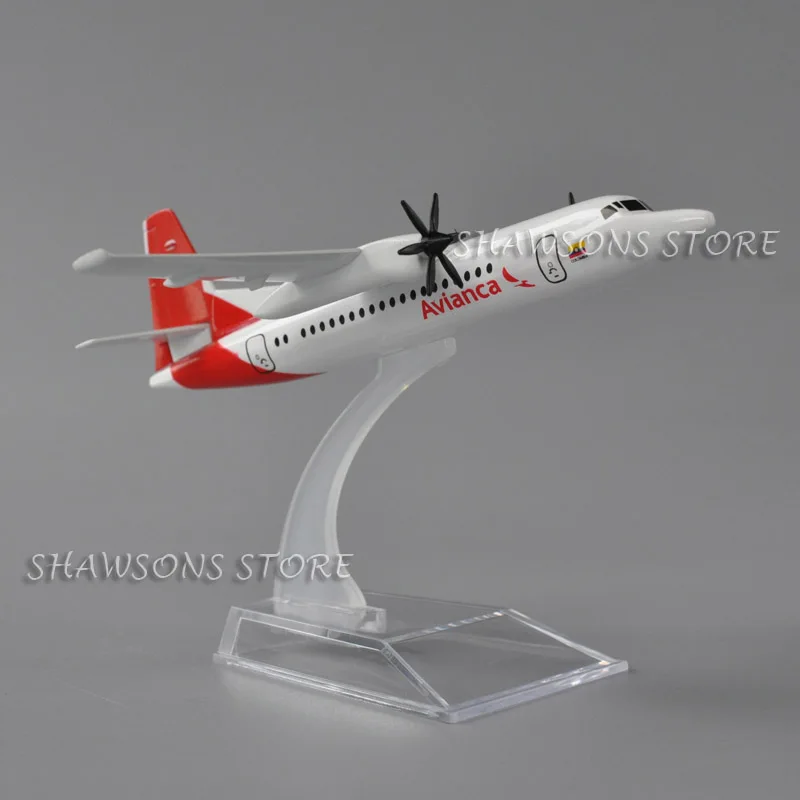 1:200 Scale Diecast Metal Plane Model Toys Fokker F50 Avianca Airliner 16cm Miniature Replica