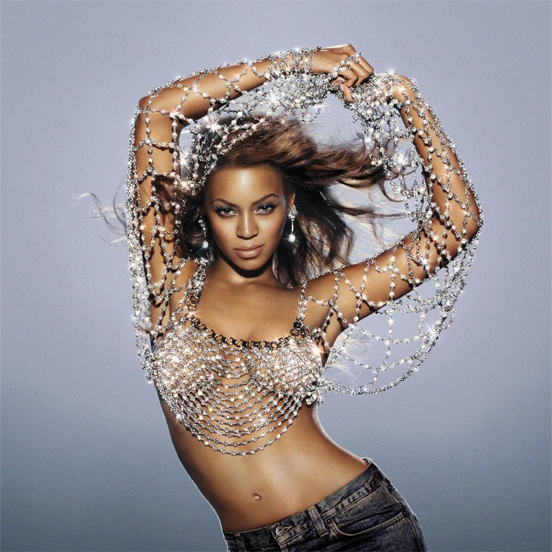 High-quality Luxury Rhinestone Tassel Body Chain Bling Crystal Bra Arm Chain Top Harness Lingerie Party Breast Chain Jewelry