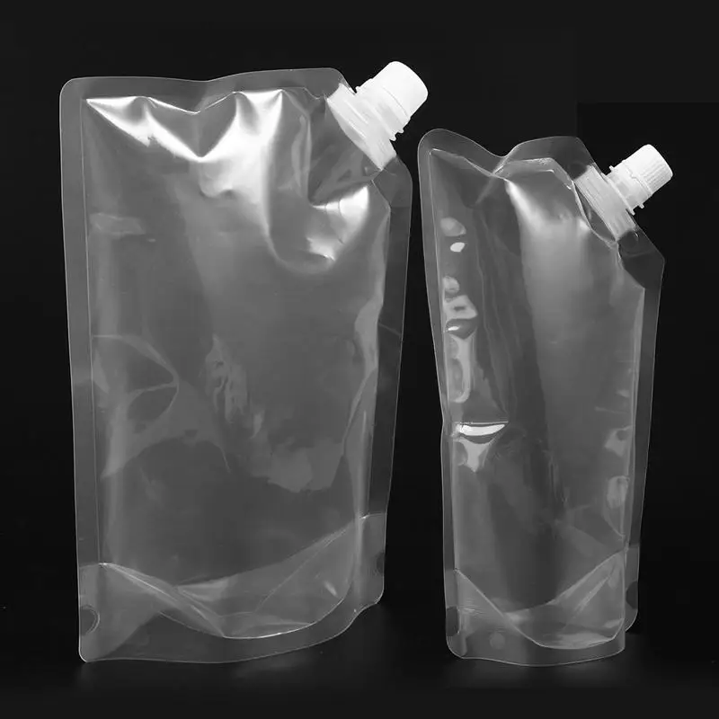 7 sztuk 500/1000ml plastikowy worek do pakowania napojów torebki z dzióbkiem do napojów płynny sok kawa z mlekiem Camping Outdoor Storage