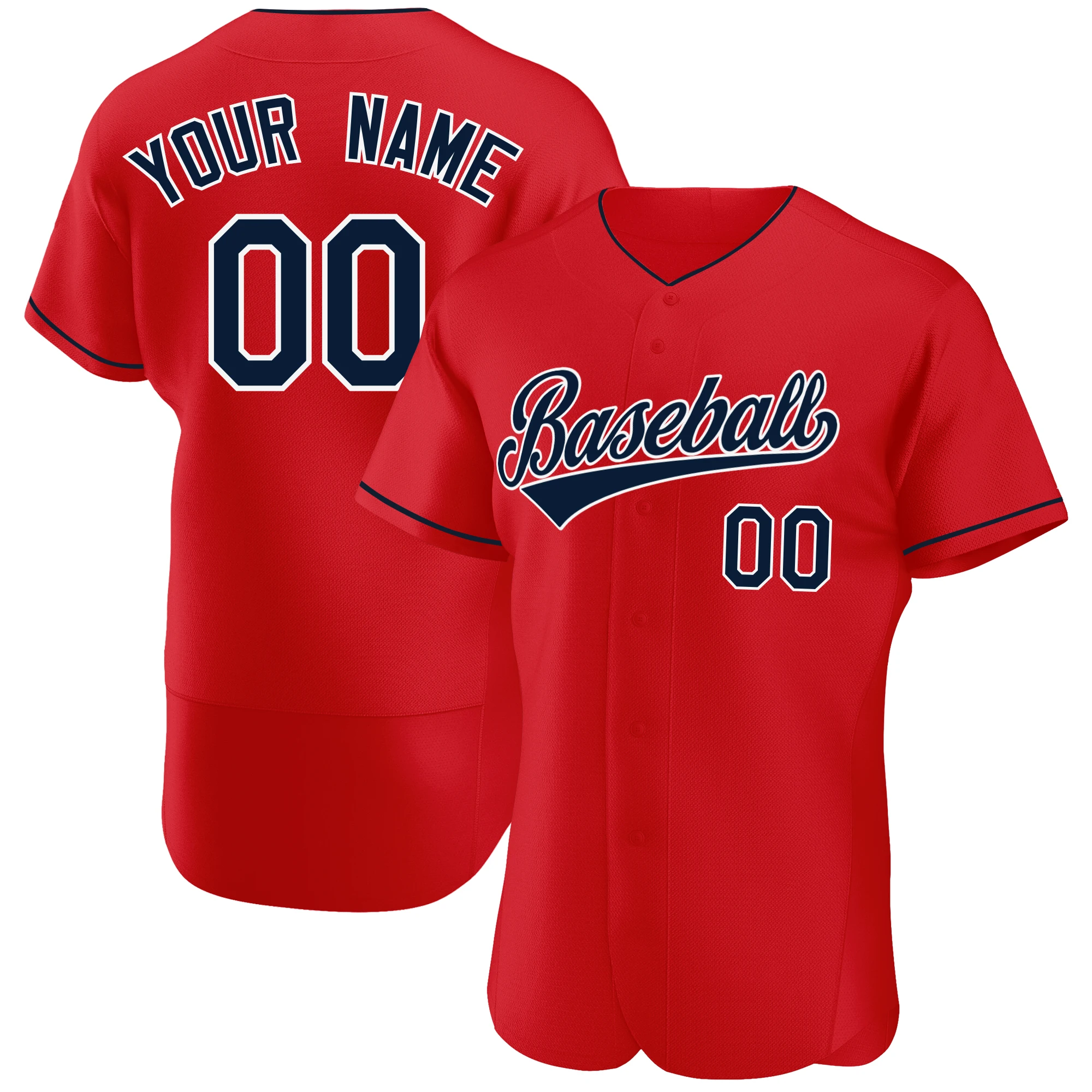 

Custom Baseball Jersey Print Team Name/Number Breathable Soft Casual/Athletic Sleeve Sportswear for Men/Lady/Kids Any Colour