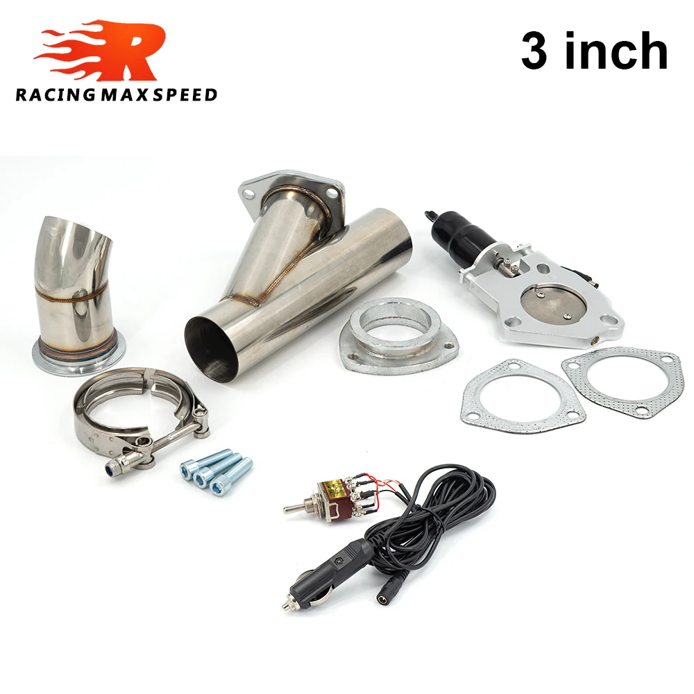 Universal 2.5 inch 3 Inch Electric Exhaust Muffler Valve Cutout System exhaust cutout valve switch control KYS