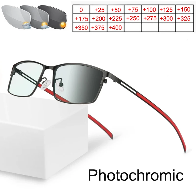 

Fashion smart Photochromic Reading Glasses Men Women Business Eyewear Outdoor Shade the sun High Quality Diopter +0 To +6.0