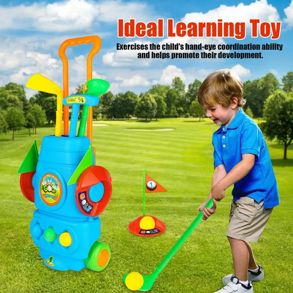 Toddler Golf Toy 3 Colorful Golf Sticks 3 Ball Kids Golf Club Set Outdoor Sports Toys Toys Gift For Boys Girls 3 4 5 6 Year Old