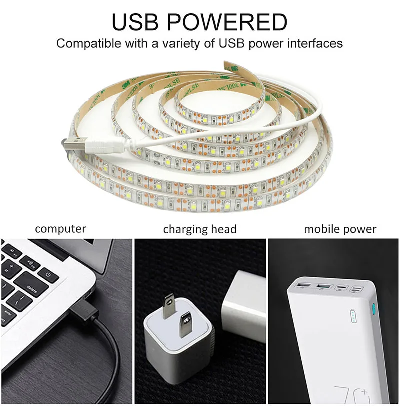 เครื่องเย็บผ้า LED ริ้วสายไฟชุด DC 5V USB ที่ยืดหยุ่น Dimmable Touch เย็บผ้าอุตสาหกรรมการทำงานไฟ LED