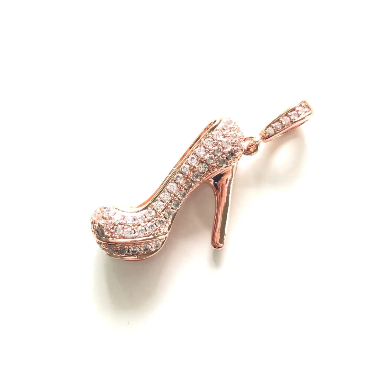 5pcs 3D Red Bottom High Heel Shoes Charms for Women Bracelet Necklace Making Bling Gold-Plated Pendant Handmade Jewelry Findings view 5