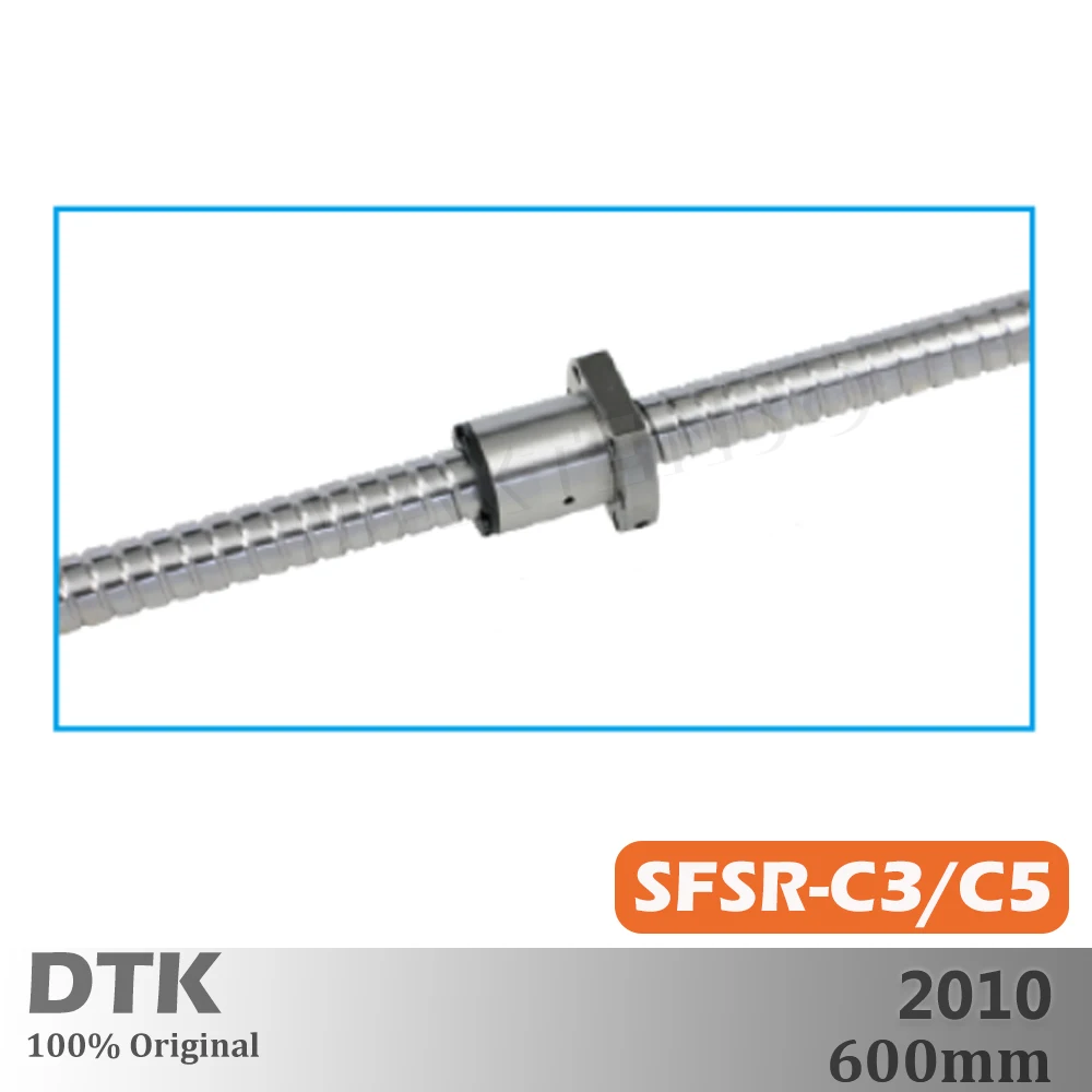 DTK Taiwan SFS2010 Ground C5 C3 High Speed Low Noise 10mm lead Ball Screw 600mm thread shaft High PrecisionFlange CNC Spindle