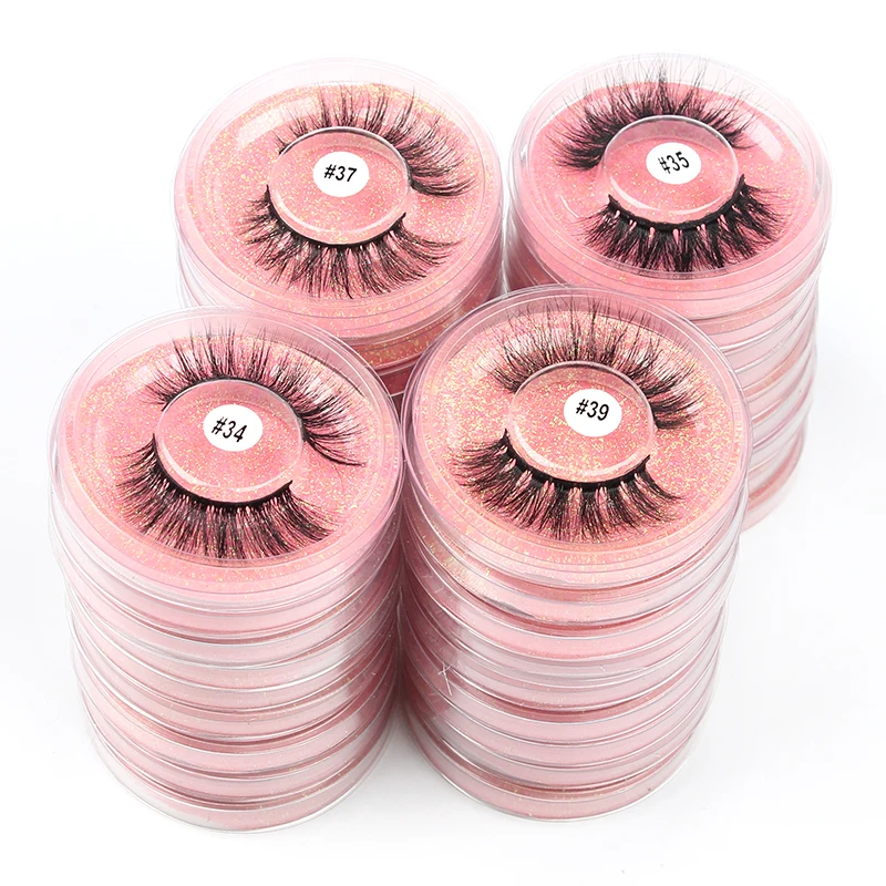 Wholesale Items Lashes Eye Bulk Lots 4/10/50/100 PCS Natural Long False Eyelashes Fluffy Wispy Faux 3D Mink Lashes Soft Handmade