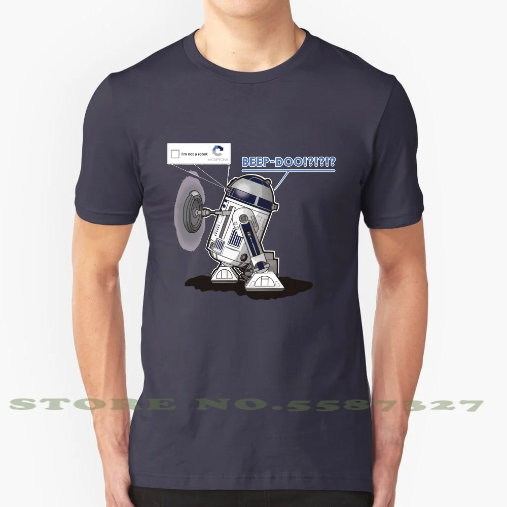 R2Captcha 100% Pure Cotton T-Shirt Robot Recaptcha Hacker Turing Test Funny Geek Computers Security Internet