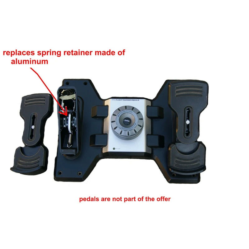 Upgrade Spare Part For Logitech Saitek Pro Flight Rudder Pedals Brake Pedal Spring Holder Shooting Mount Alloy Steel