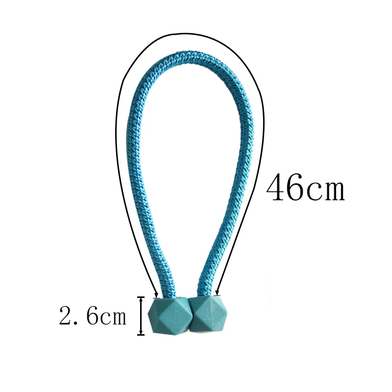 1Pc Magnet Curtain Tieback Cube Ball Buckle Curtain Cilp Magnetic Tie Backs Holdback Accessories Curtains Holder Rope Strap