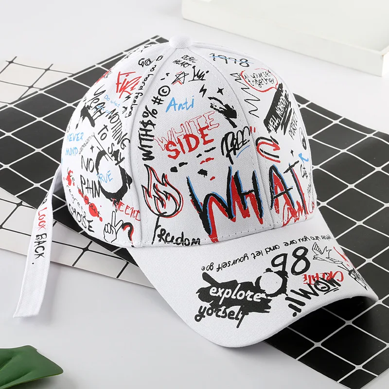 New Fashion Graffiti Printing Baseball Cap Outdoor Cotton Casquatte Hat Men Women Summer Caps Adjustable Letter Cool Gorra