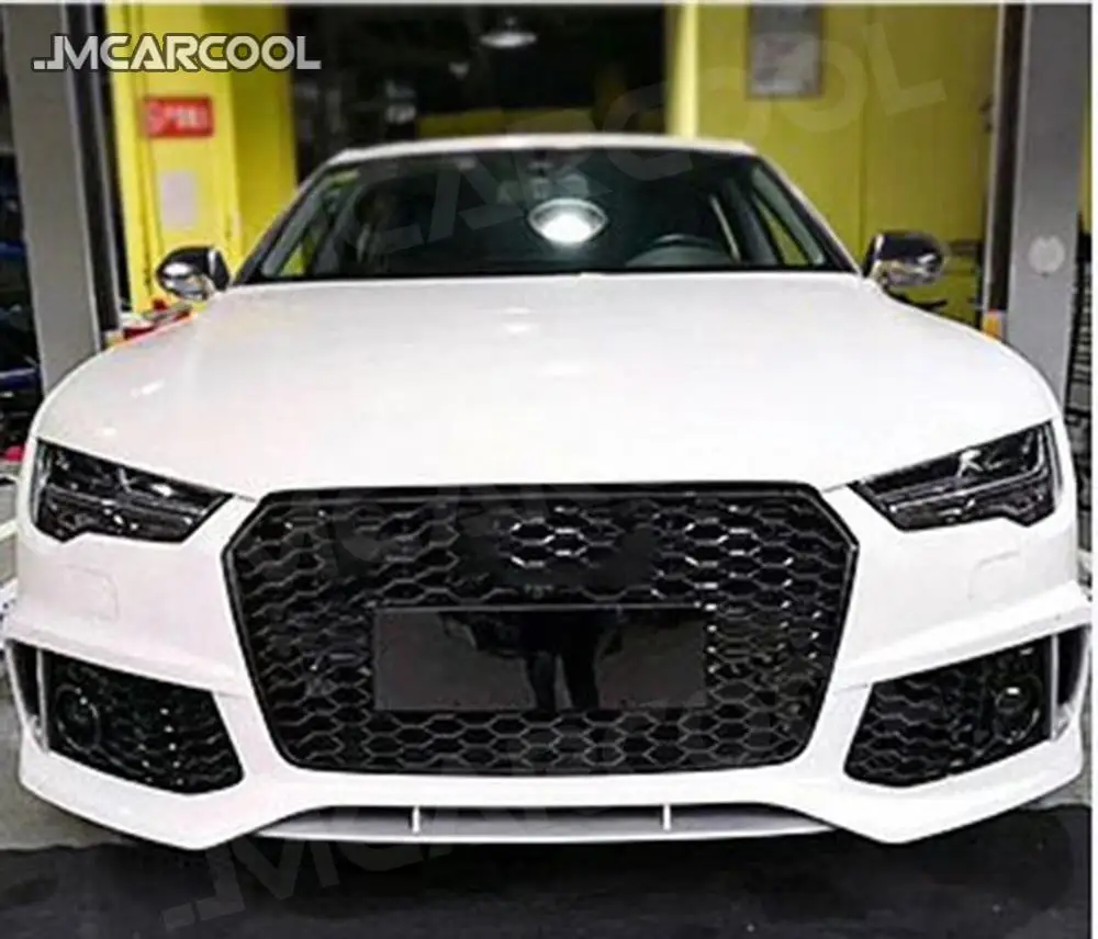 Kit carrozzeria in PP paraurti anteriore diffusore posteriore minigonne laterali per Audi A7 RS7 style 2015 2016 2017 2018