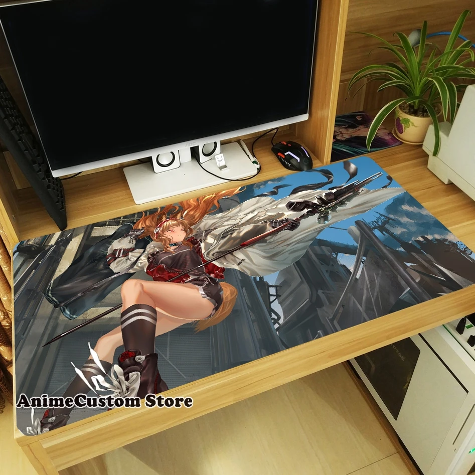 Game Arknights Angelina Mouse Pad Thicken Laptop Kawaii Girl Gaming Large Mousepad Table Keyboard Mat Playmat Cosplay Gift